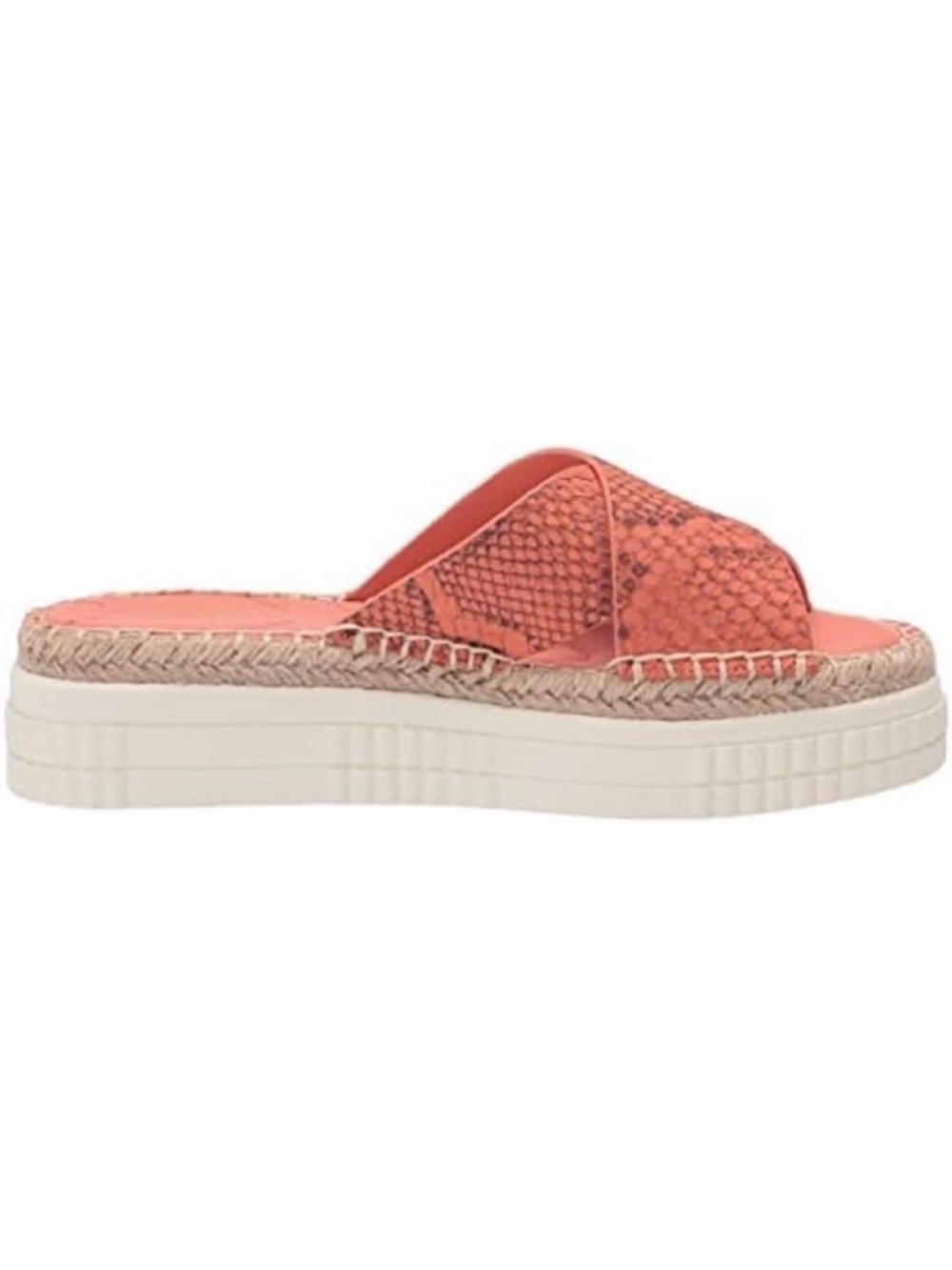 Franco Sarto ‘Birch’ Espadrille Platform Sandals in Coral Snake Print Size 10